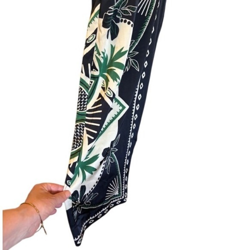 Rachel Zoe Women's Scarf Print Wide Leg Drawstring Pants Size Medium Boho Resort - Picture 7 of 11